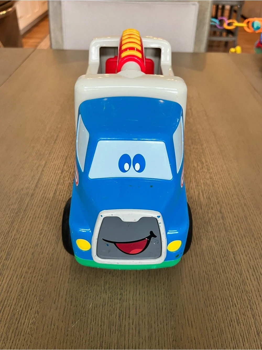Vintage Little Tikes Blue & White Handle Haulers Moving Co. Toy Truck